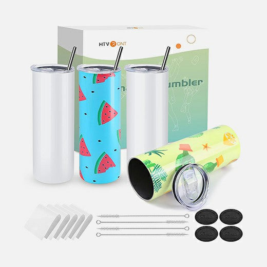 Sublimating 20 oz Skinny Tumblers with Shrink Wrap for Beginners 