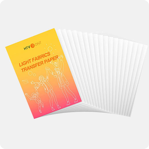 10/20 Sheets Iron On Heat Transfer Paper For Light T Shirts, Clear Transfer  Paper For Light & White Fabrics Printable Heat Transfer Vinyl For Inkjet P