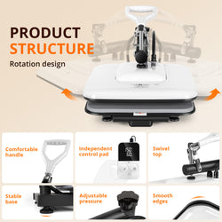 [Machine Bundle] HTVRONT Manual Heat Press Machine + Mini3 Heat Press Machine