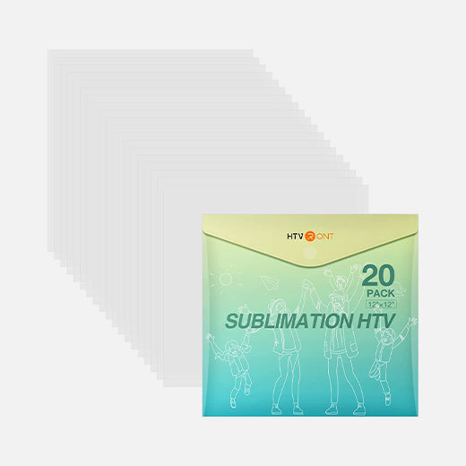  HTVRONT Clear HTV Vinyl for Sublimation, 20 Pack 12 X