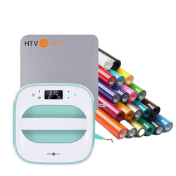 [HTV Bundle] T shirt Heat Press Machine-10"X10"+Great Valued  Bundle(20rolls HTV vinyl-20colors + Heat Press Mat ≥$86)