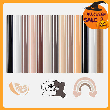 Skin Tone HTV Vinyl Heat Transfer Vinyl Bundle-13 Pack Brown HTV Sheets