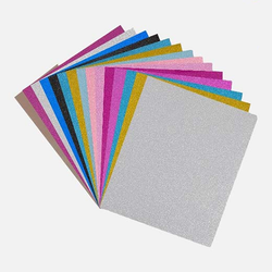 Glitter HTV Heat Transfer Vinyl Sheets - 15 Pack 12" x 10"