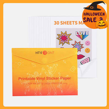 Printable Vinyl Matte Sticker Paper 100g - 30 Sheets