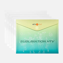 Clear Sublimation HTV for Light Fabric - 12" x 10"  5 Pack