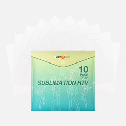 Clear Sublimation HTV for Light Fabric - 12" x 12"  10 Pack