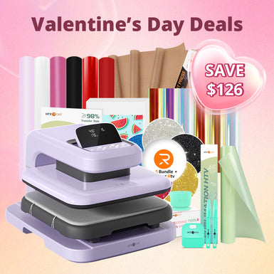 [Valentine's Day Deals]HTVRONT Auto2 Heat Press+Valentina's Day Bundle(Valentina’s Day colors HTV Roll*5+Holographic HTV*6+PUFF HTV Roll+Glitter HTV*5+Sumblimation Paper*30+Sumblimation HTV Roll+PTFE Teflon Sheet+Weeding Tools≥136＄)