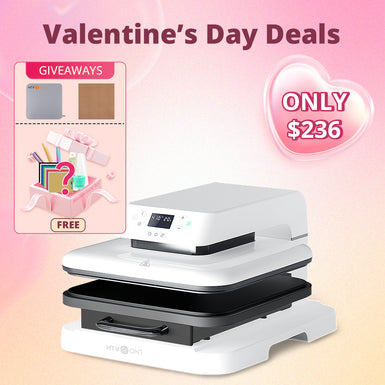 [Valentine's Day Deals]HTVRONT Auto Heat Press Machine for T Shirts 15x15 110V - (2 Colors) & Giveaway,Smart T Shirt Press Machine with Auto Release - Professional Heat Press for Sublimation, Vinyl, Heat Transfer Projects