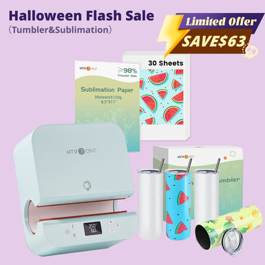 [🎃Hallwooen Tumbler Bundle] Auto Tumbler Heat Press Machine 120V+ Tumbler Bundle(4 Pack Sublimation Tumbler Blank-20oz+30pcs Sublimation Paper≥＄50)