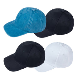 HTVRONT Solid Color Baseball Cap Bundle (4pcs)