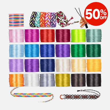 1.5mm Nylon String for Bracelets Making 25 Rolls - 750 Yards