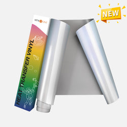 Reflective Silver Heat Transfer Vinyl HTV Roll - 12"x8 Ft