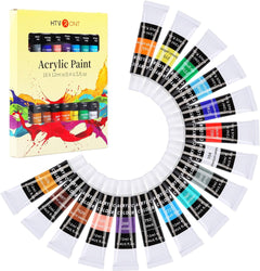 16 Colors Non-Toxic Acrylic Paint Set, Painting Kit for Kids (12ml, 0.41 oz)