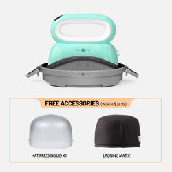 [Sublimation Bundle]HTVRONT Hat Heat Press Machine+Sublimation Bundle(Matte Sublimation HTV vinyl for Dark/Light Fabric+Sublimation Paper*30+Baseball Cap Blank*2+PTFE Teflon Sheet*3+Gloves≥60＄)