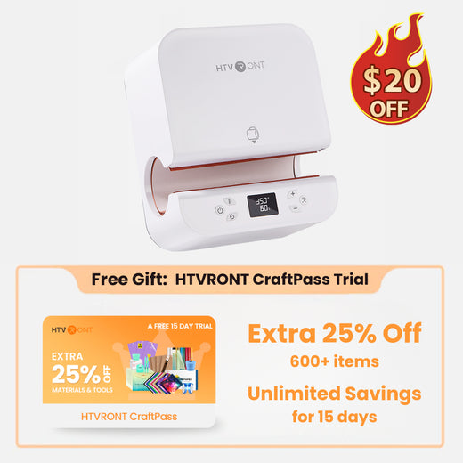 HTVRONT Auto Tumbler Heat Press Machine 120V + Free 25%OFF CraftPass