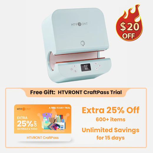 HTVRONT Auto Tumbler Heat Press Machine 120V + Free 25%OFF CraftPass