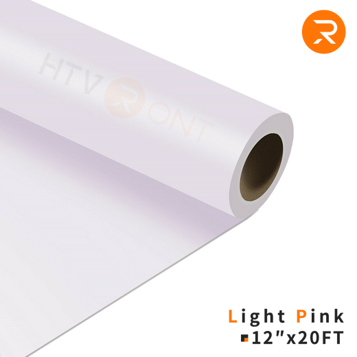 light pink Heat Transfer Vinyl Roll - 12" x 20 Ft (36 Colors）