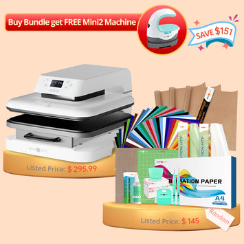 [Buy Bundle get FREE Mini2 Machine] Auto Heat Press Machine+Great Value Box B ≥$90 + FREE Mini2 Heat Press