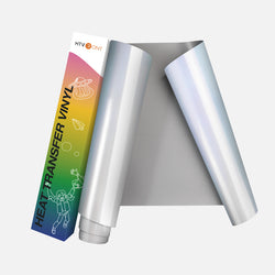 Reflective Silver Heat Transfer Vinyl HTV Roll - 12"x8 Ft