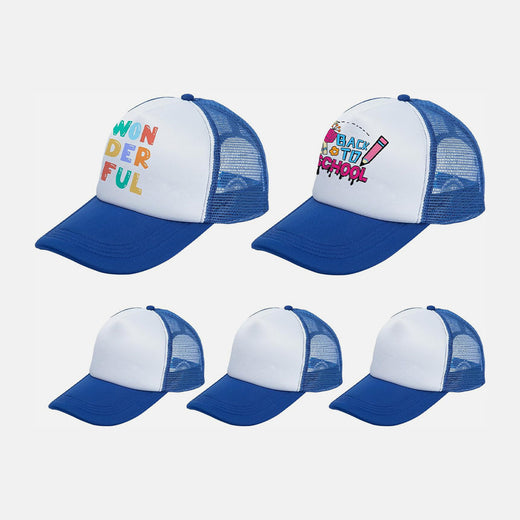 Sponge Trucker Cap Sublimation Blanks - 5PCS