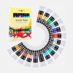 16 Colors Non-Toxic Acrylic Paint Set, Painting Kit for Kids (12ml, 0.41 oz)