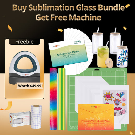 [Sublimation Glass Bundle] 4 Pack Clear Glass Tumbler+150 Sheets Sublimation Paper+Adhesive+Sticker Paper Bundle