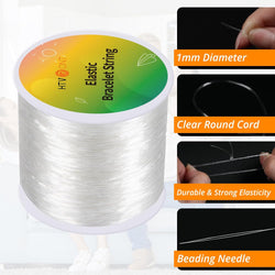 1mm Elastic String for Bracelet Making - 120m