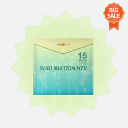 Clear Sublimation HTV for Light Fabric - 15 Pack 12" X 12"