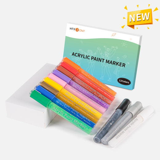Bigthumb Acrylic Paint Marker Pens 12 Vibrant Colors Acrylic
