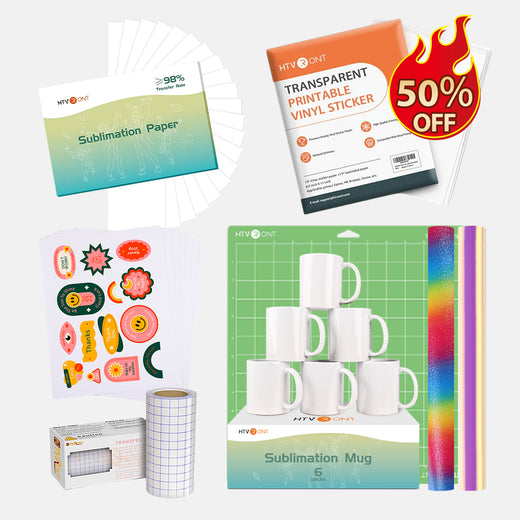 [Sublimation Mug Bundle] 6 Pack Mug Blank+150 Sheets Sublimation Paper+Adhesive Vinyl+Sticker Paper  Bundle