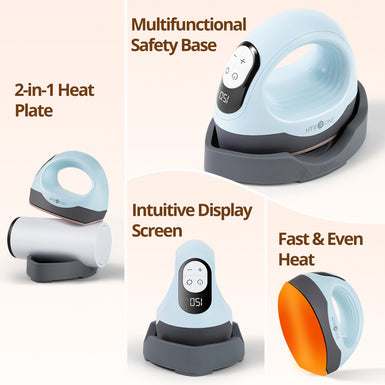 [New User Exclusive]HTVRONT Mini3 Heat Press+Starter Kit(Multicolor HTV*10+Sumblimation Paper*30+Heat Tape*3+PTFE Teflon Sheet*3+Heat Press Mat+Cutting mat≥34＄)