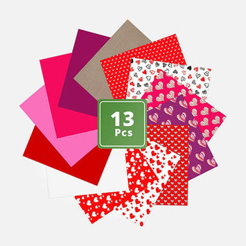 Free Gift 3: Heat Transfer Vinyl Bundle for Valentine's Day -13 Sheets 12×10in