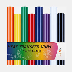 [HTV Ultimate Kit] Multi-Color HTV Vinyl & 5 Pack XL T-shirt & 150 pcs Sublimation Paper & Essential Tools Bundle (196 pcs)