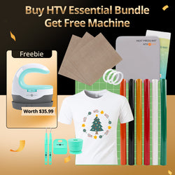 Multi-Color HTV Vinyl & Essential Tools Bundle (19 pcs)