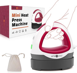 [Mini Heat Press Bundle] Mini Heat Press Machine + Sublimation & HTV Sheets Bundle ≥$60