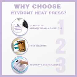 [Machine bundle]HTVRONT T shirt Heat Press Machine 10*10 +Mini2 Heat Press Machine(Random Color)