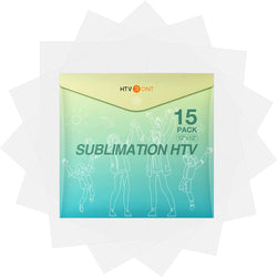 Clear Sublimation HTV for Light Fabric - 15 Pack 12" X 12"