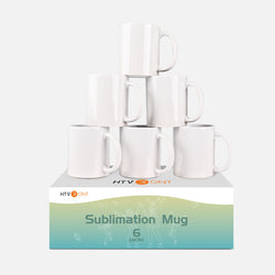 [Christmas Mug DIY Kit] 6 Pack Mugs + Basic Basic Sublimation &  Permanent Vinyl Bundle