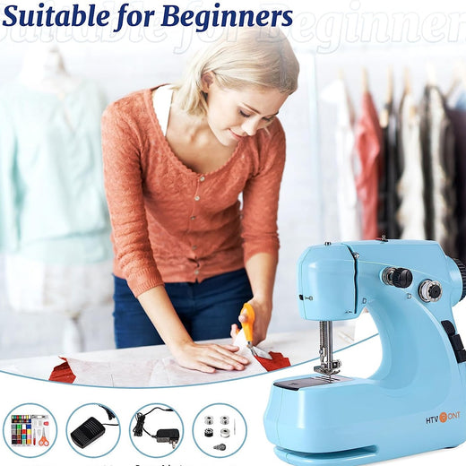 Mini Sewing Machine for Beginners with Extension Table - 42 Pcs
