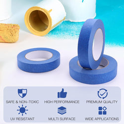 Blue Painters Tape - 3 Rolls 2.5mm x 55m