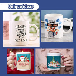 Mugs&glasses Blanks+Adhesive&Tools Bundle