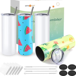 [Buy Bundle get FREE Mini2 Machine]Auto Tumbler Heat Press Machine+Great Bundle (Sublimation Paper*30+Sublimation Tumbler Blank20 OZ*4+HTV*10+Sublimation HTV*5+Adhesive Vinyl*7+Sticker Paper*20+Tools≥$120)