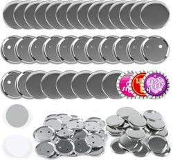 [Buy Button Parts get Free Button Machine]HTVRONT Blank Button Making Supplies Bundle(1640Pcs 58mm/2.25 inch for Button Machine Maker 58mm)for school,office,party