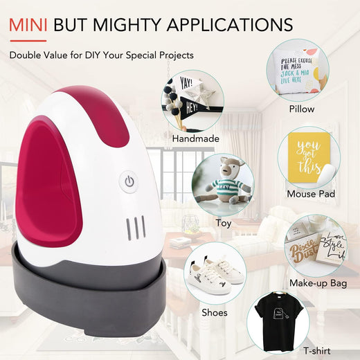 [Mini Heat Press Bundle] Mini Heat Press Machine + Sublimation & HTV Sheets Bundle ≥$60