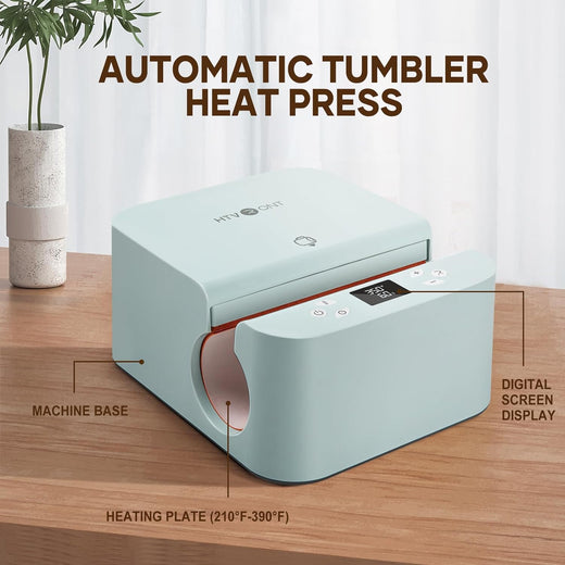 HTVRONT tumbler heat press suits various size tumblers.☺️ Like