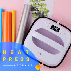 [Machine bundle]HTVRONT T shirt Heat Press Machine 10*10 +Mini2 Heat Press Machine(Random Color)