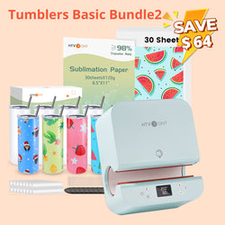 [Tumbler Basic Bundle] Auto Tumbler Heat Press Machine 120V+Tumbler Bundle (8pack/4 Pack Sublimation Tumbler Blank - 20 OZ+30pcs Sublimation Paper)