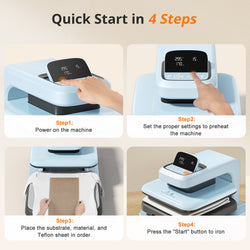 HTVRONT Auto2 Heat Press Machine - Digit 120V,Your Smartest Solution of Heat Transferring.For DTF,HTV,Sublimation,PUFF.For DIY T shirt,hat,jacket,pillow,ceramic,hoodie, and more