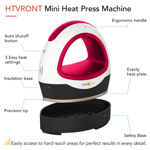 [Mini Heat Press Bundle] Mini Heat Press Machine + Sublimation & HTV Sheets Bundle ≥$60