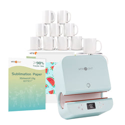 [Mugs Basic bundle]Auto Tumbler Heat Press Machine 120V + Mugs bundle(12pack/6pack Sublimation Mugs Blank 11 oz+30pcs Sublimation Paper)